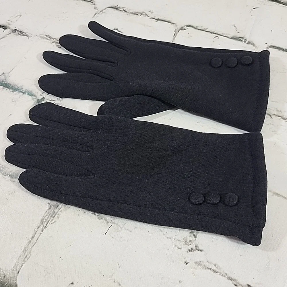 Gloves Womens Size M Black‎ Warm Winter Evening Driving
